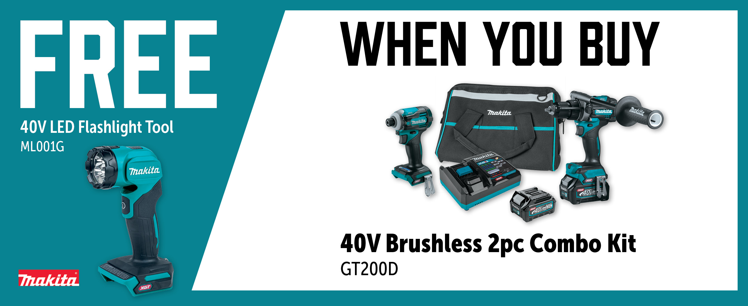 Makita May-Jul: Buy a GT200D and Get a Free ML001G