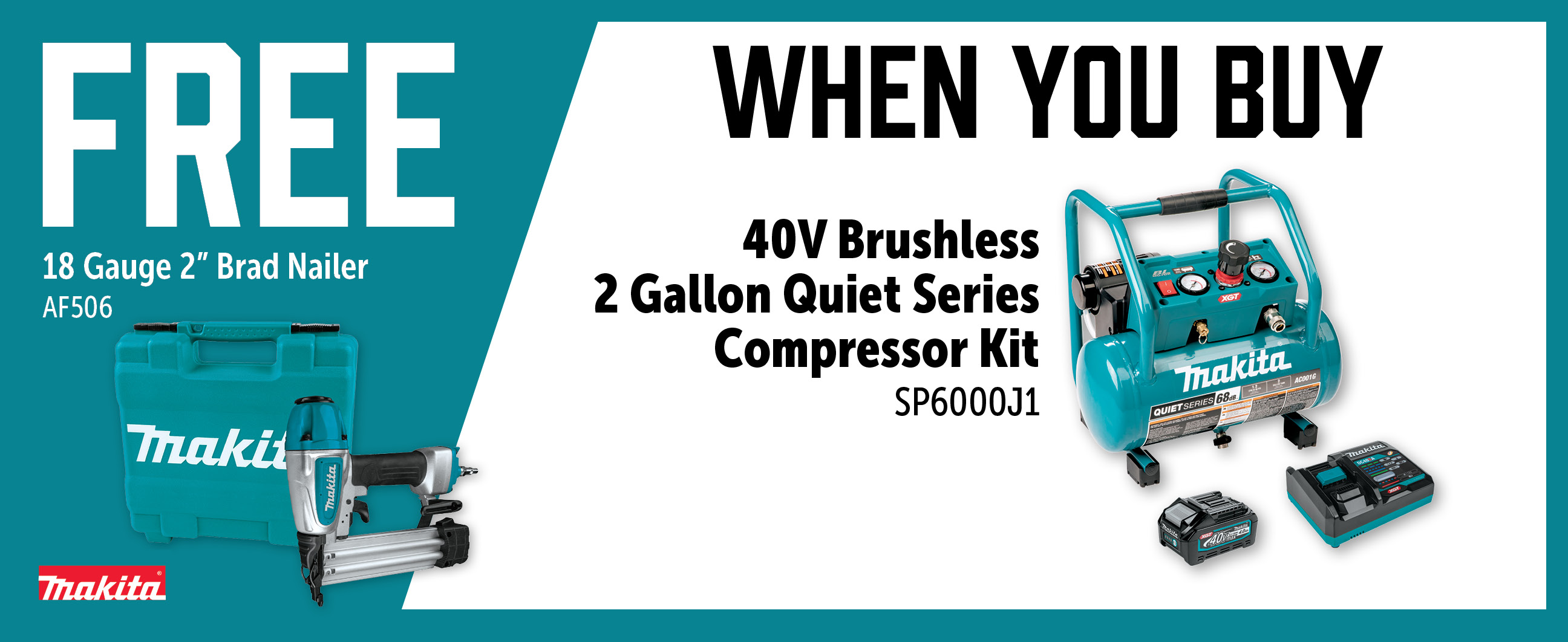 Makita May-Jul: Buy a AC001GM1 and Get a Free AF506