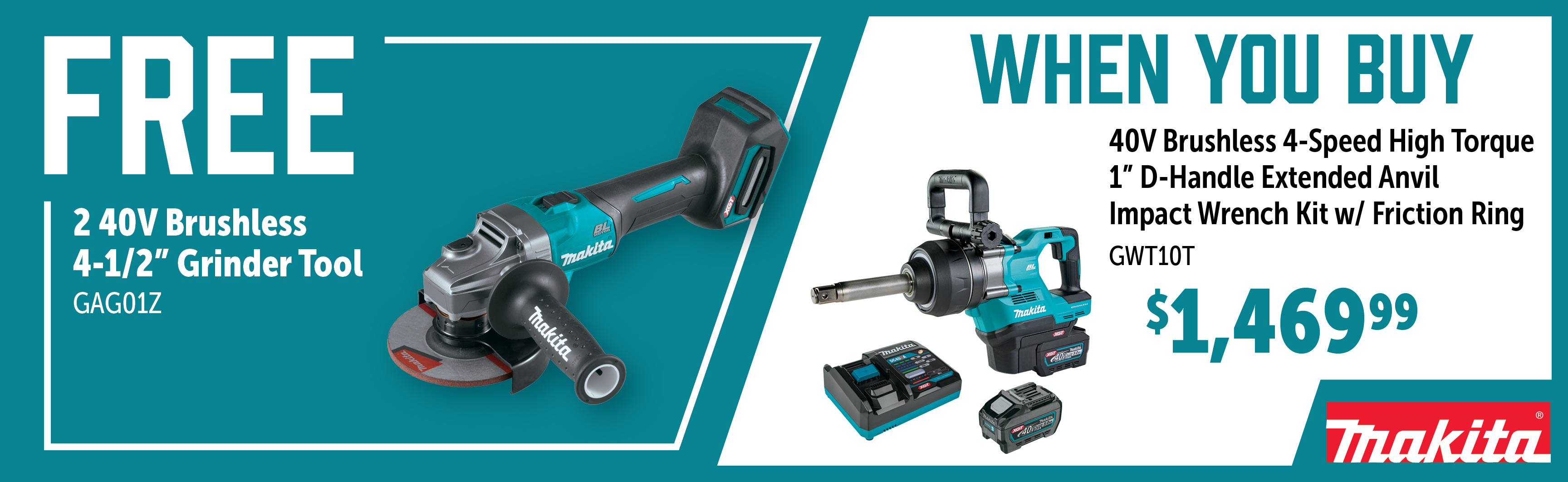Makita Sep-Oct: Buy a GWT10T and Get a Free GAG01Z