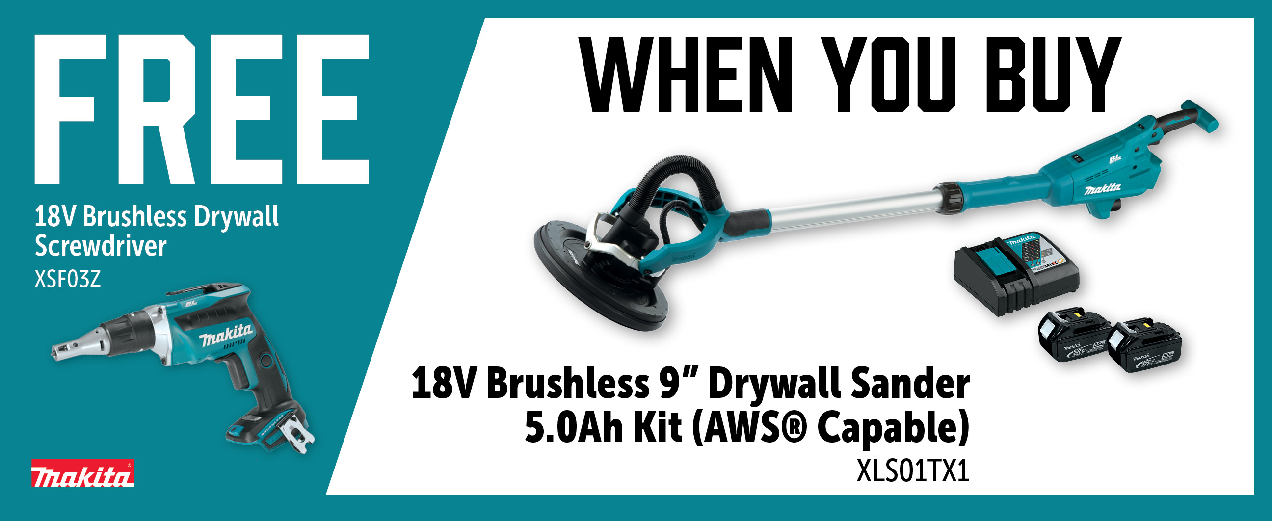 Makita Aug-Oct: Buy a XLS01TX1 and Get a Free XSF03Z