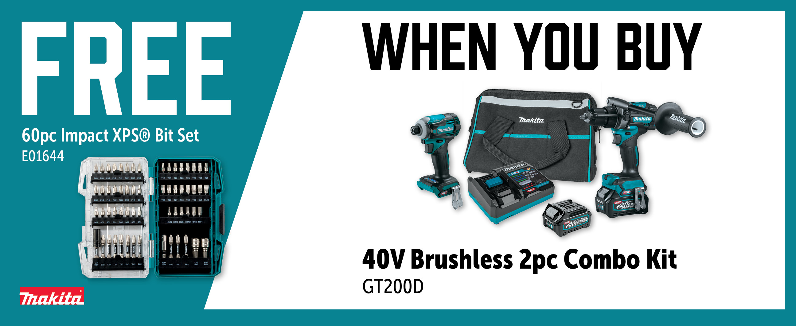 Makita Aug-Oct: Buy a GT200D and Get a Free E01644
