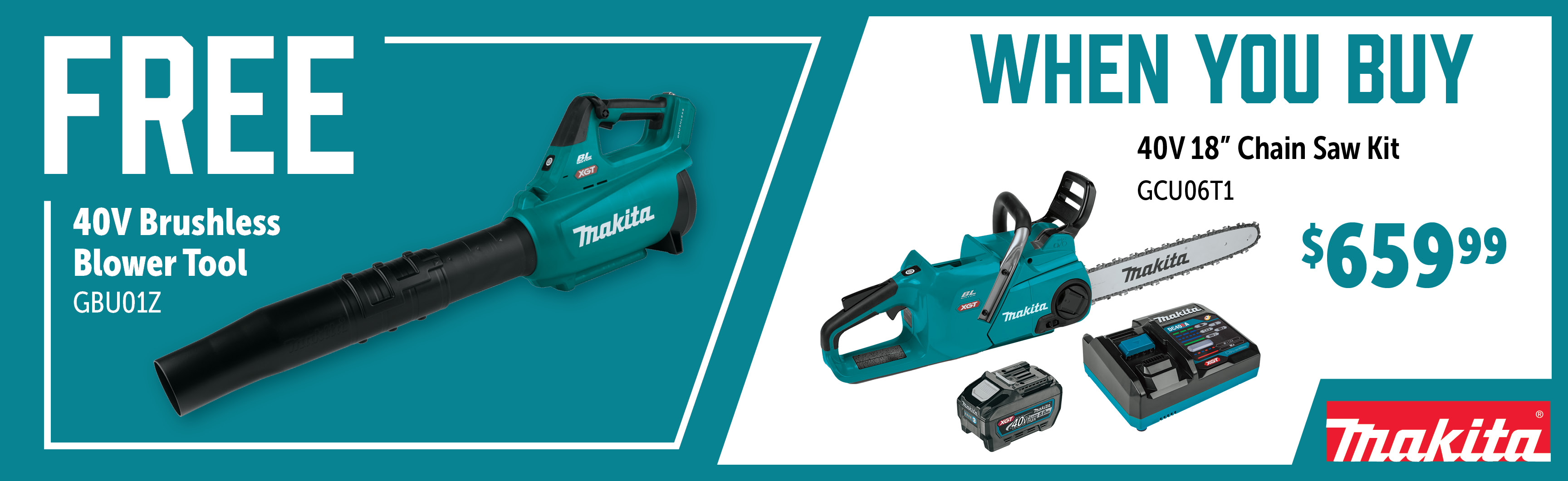 Makita Sep-Oct: Buy a GCU06T1 and Get a Free GBU01Z