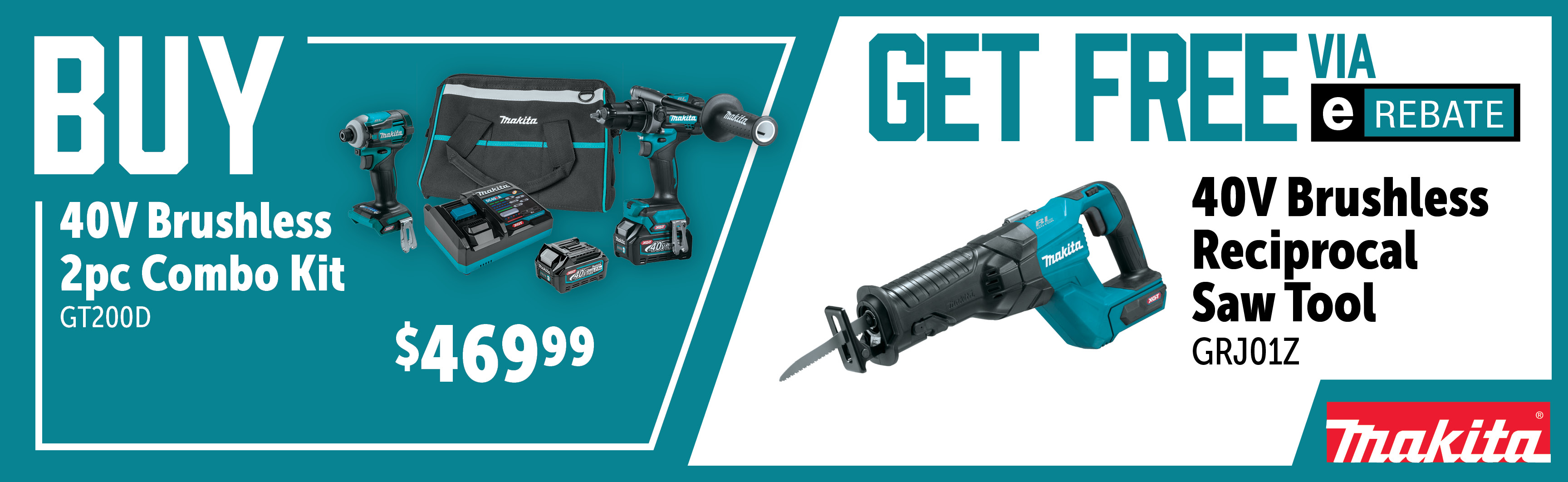 Makita Nov-Jan: Buy a GT200D and Get a GRJ01Z Free via E-Rebate