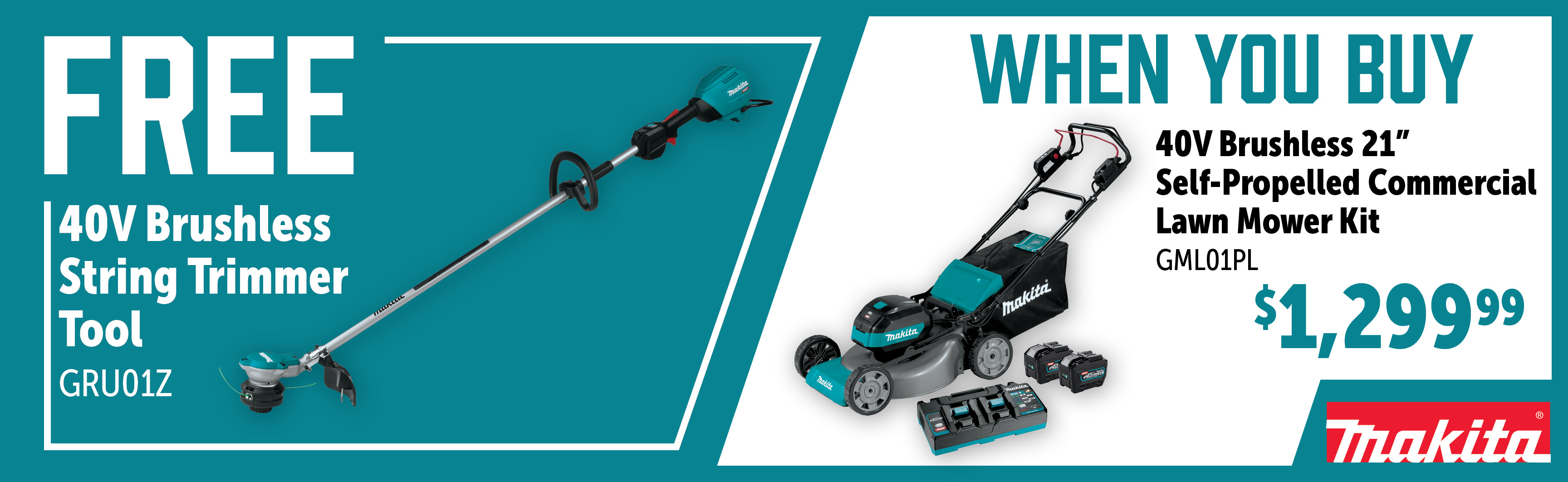 Makita Nov-Jan: Buy a GML01PL and Get a Free GRU01Z