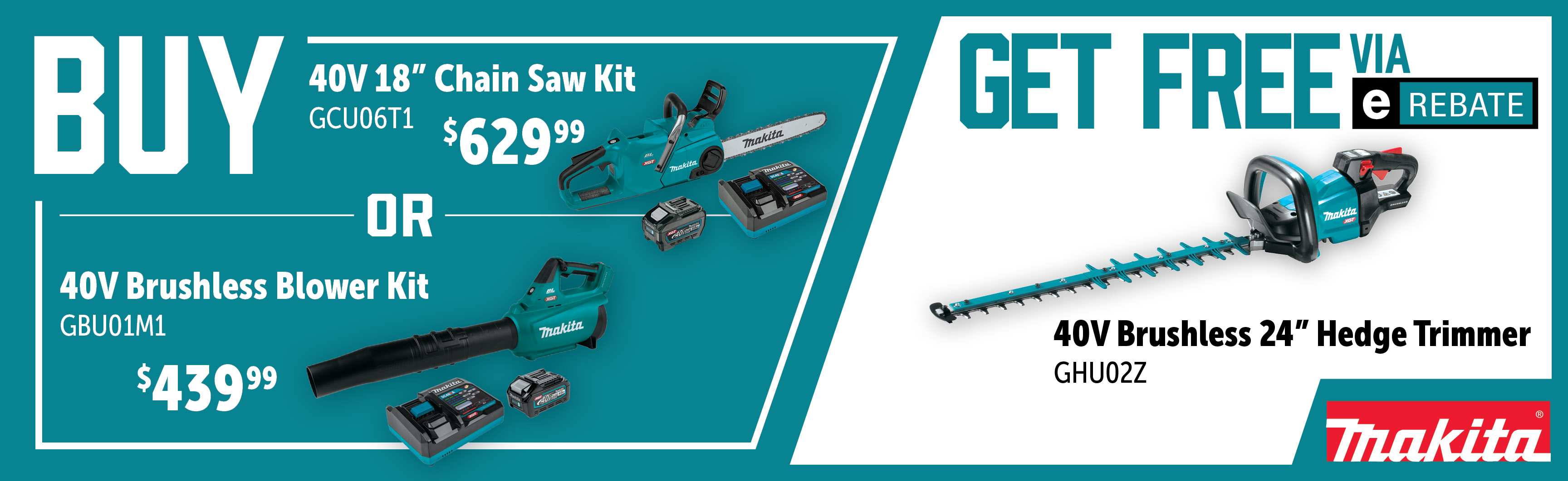 Makita Nov-Jan: Buy a GCU06T1 or GBU01M1 and Get a Free GHU02Z via E-Rebate