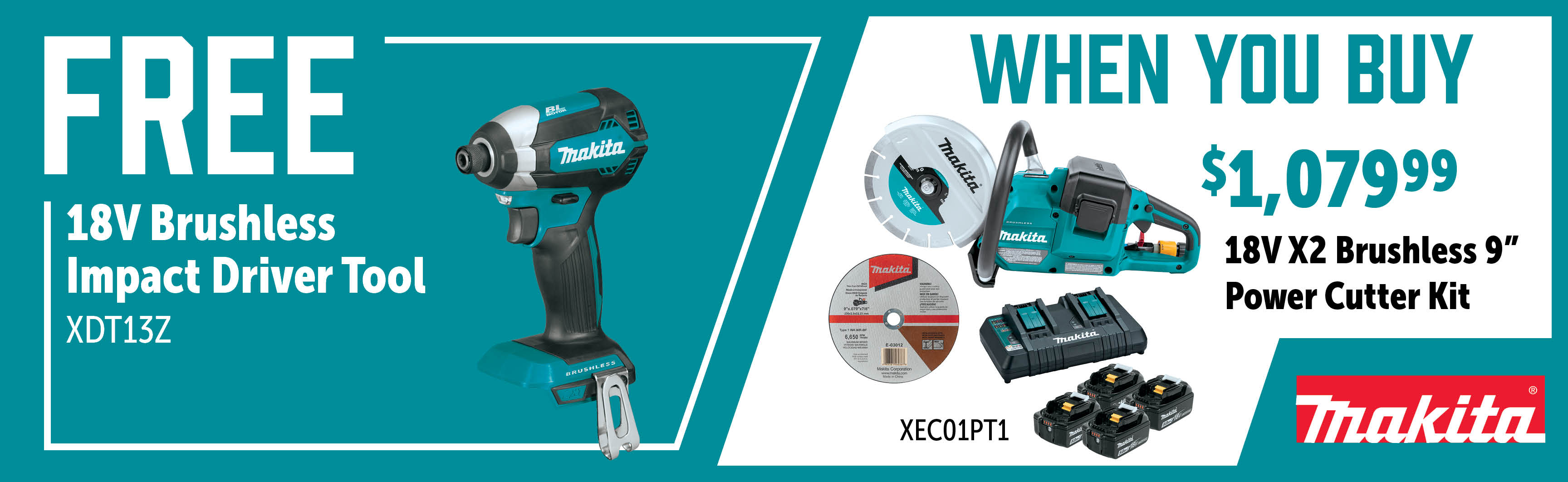 Makita Aug-Oct: Buy an XEC01PT1 and Get a Free XDT13Z