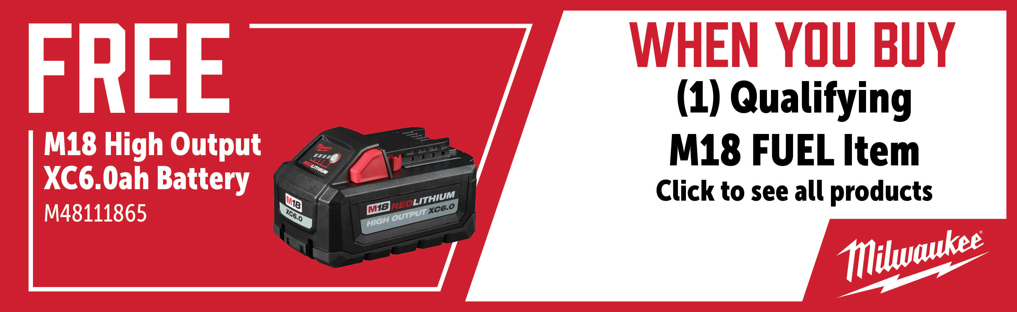 Milwaukee Mar-Jul: Buy a Qualifying M18 Fuel Bare Tool and Get a FREE M48111865