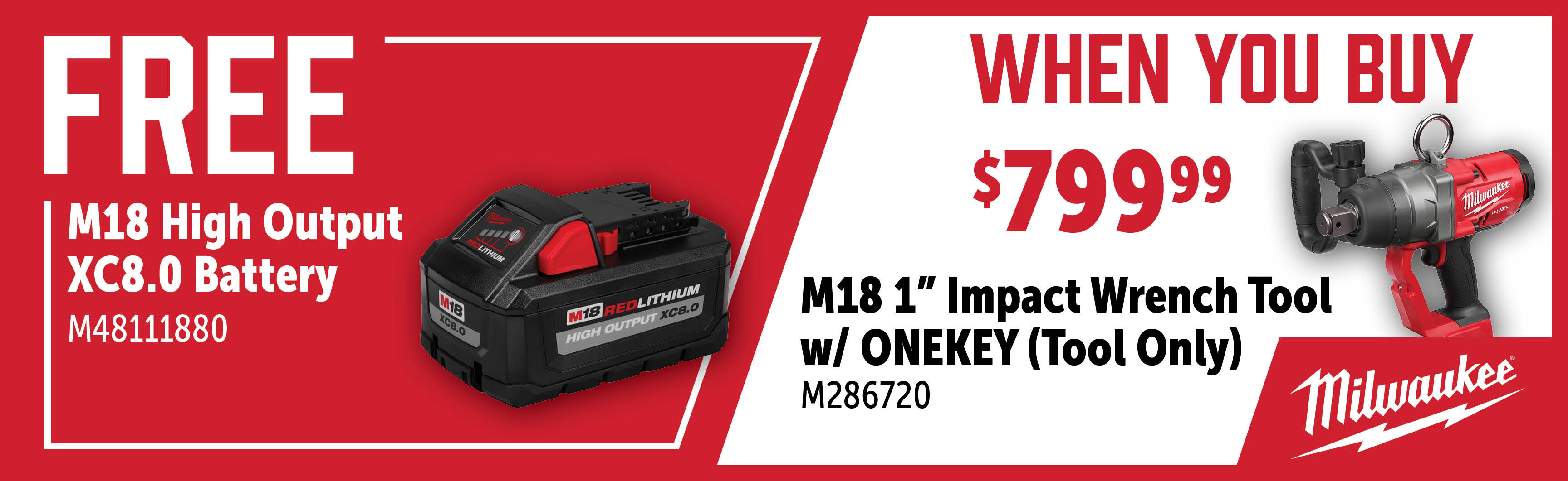 Milwaukee Aug-Oct: Buy a M286720 and Get a Free M48111880