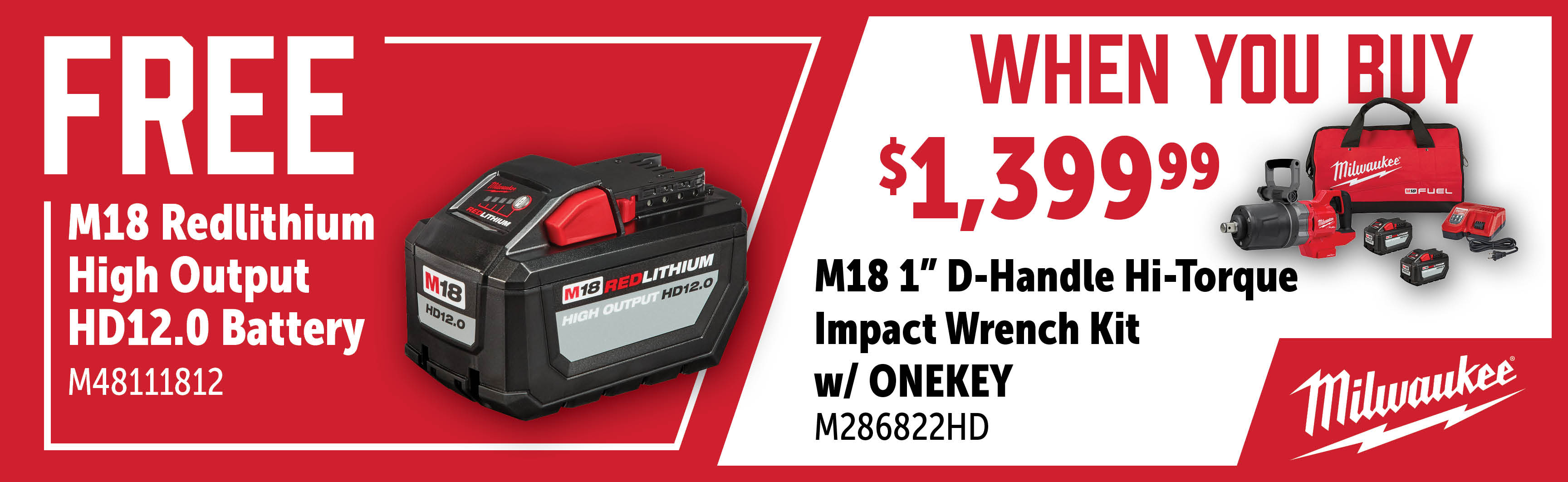 Milwaukee Aug-Oct: Buy a M286822HD and Get a Free M48111812