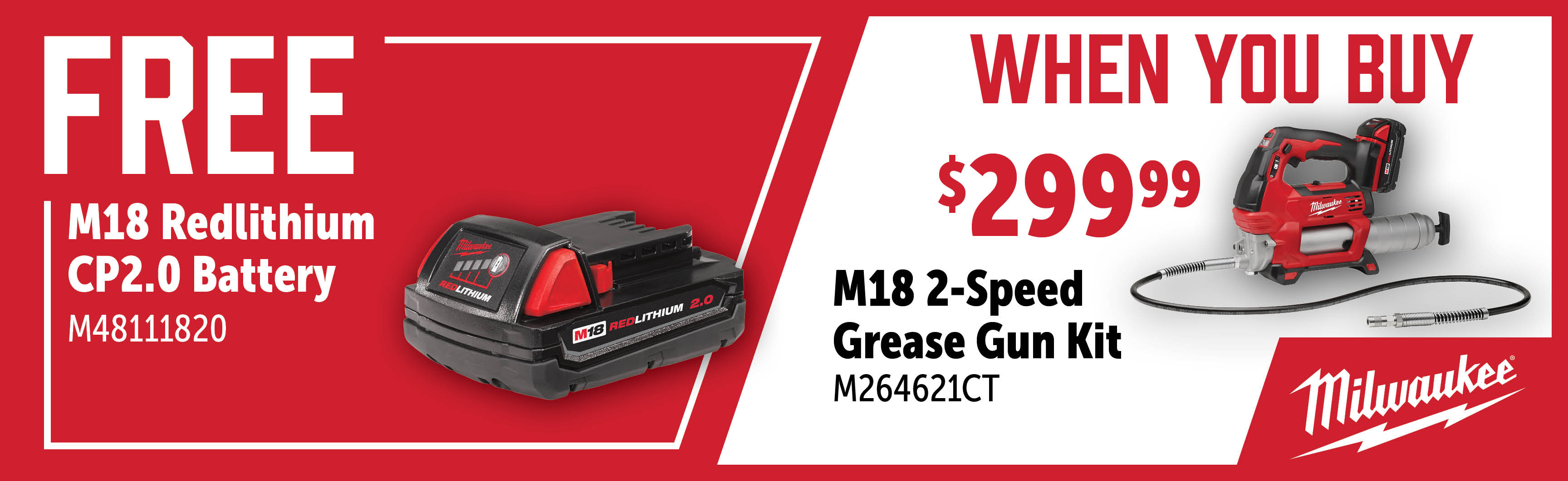 Milwaukee Aug-Oct: Buy a M264621CT and Get a Free M48111820