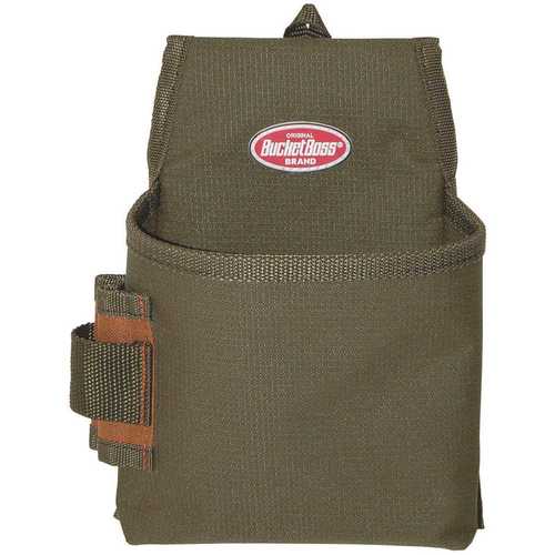 Bucket Boss 1 6 1 2 in 3 in Pocket Fastener Pouch with Flap Fit