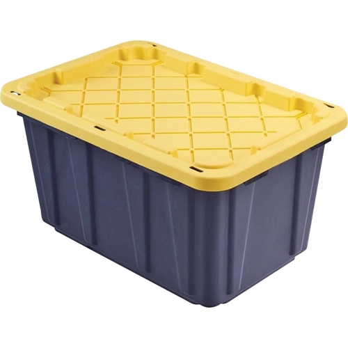 Edge Plastics 27 gal Black/Yellow Polymer Storage Tote