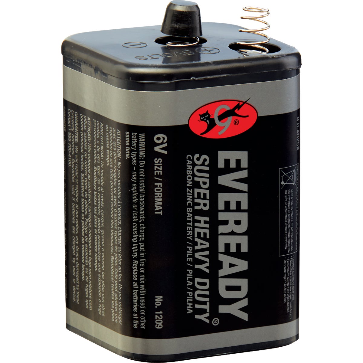 Eveready Super Heavy-Duty 6V Spring Terminal Carbon Zinc Lantern