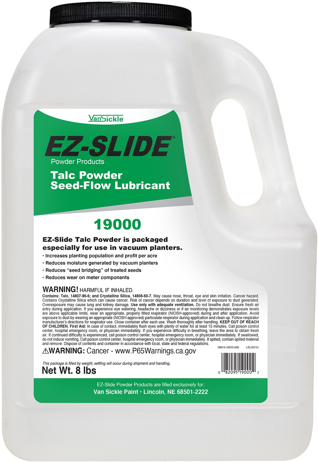 Van Sickle EZ-Slide Talc Powder Seed-Flow Lubricant - 8 lb