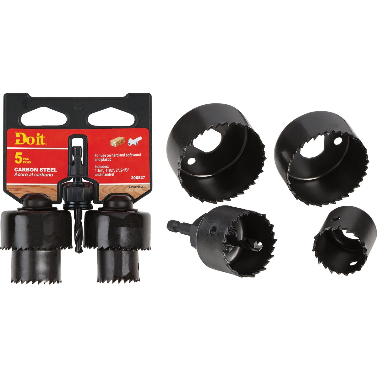ずっちょ Do it Best Do it Carbon Steel Hole Saw Set (5-Piece)