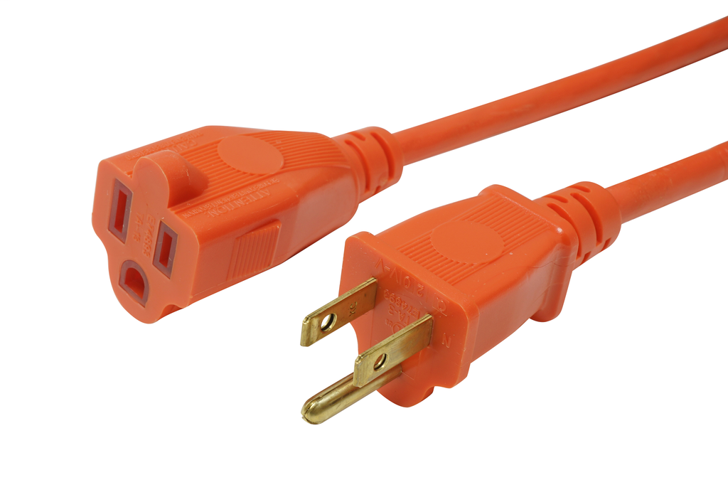 U S Wire 16/3 25' SJTW EXTENSION CORD ORANGE
