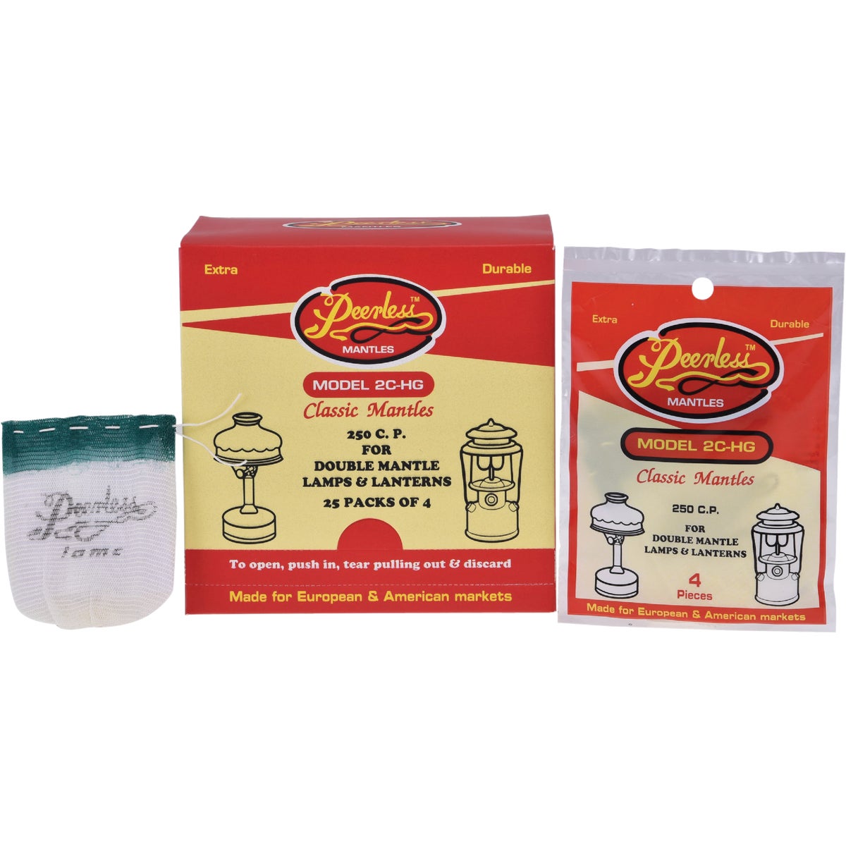 Coleman Peerless #21 Style Standard Tie Lantern Mantle (4-Pack)
