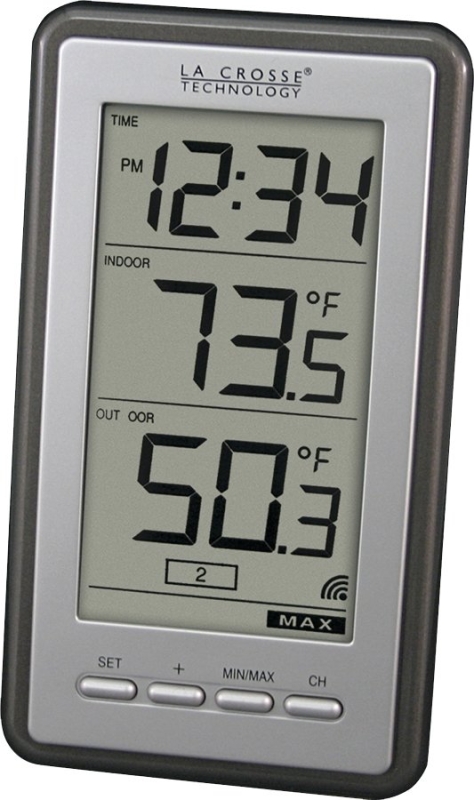 La Crosse Technology Indoor/Outdoor Temperature WS-9160U-IT Digital  Thermometer, Titianium