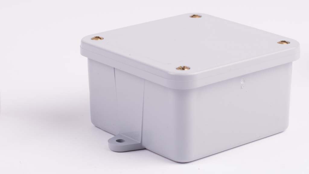 CANTEX Rigid PVC 4 in 4 in Molded Junction Box