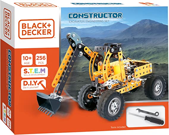 Black & Decker Constructor Excavator Toy Set (256pc)