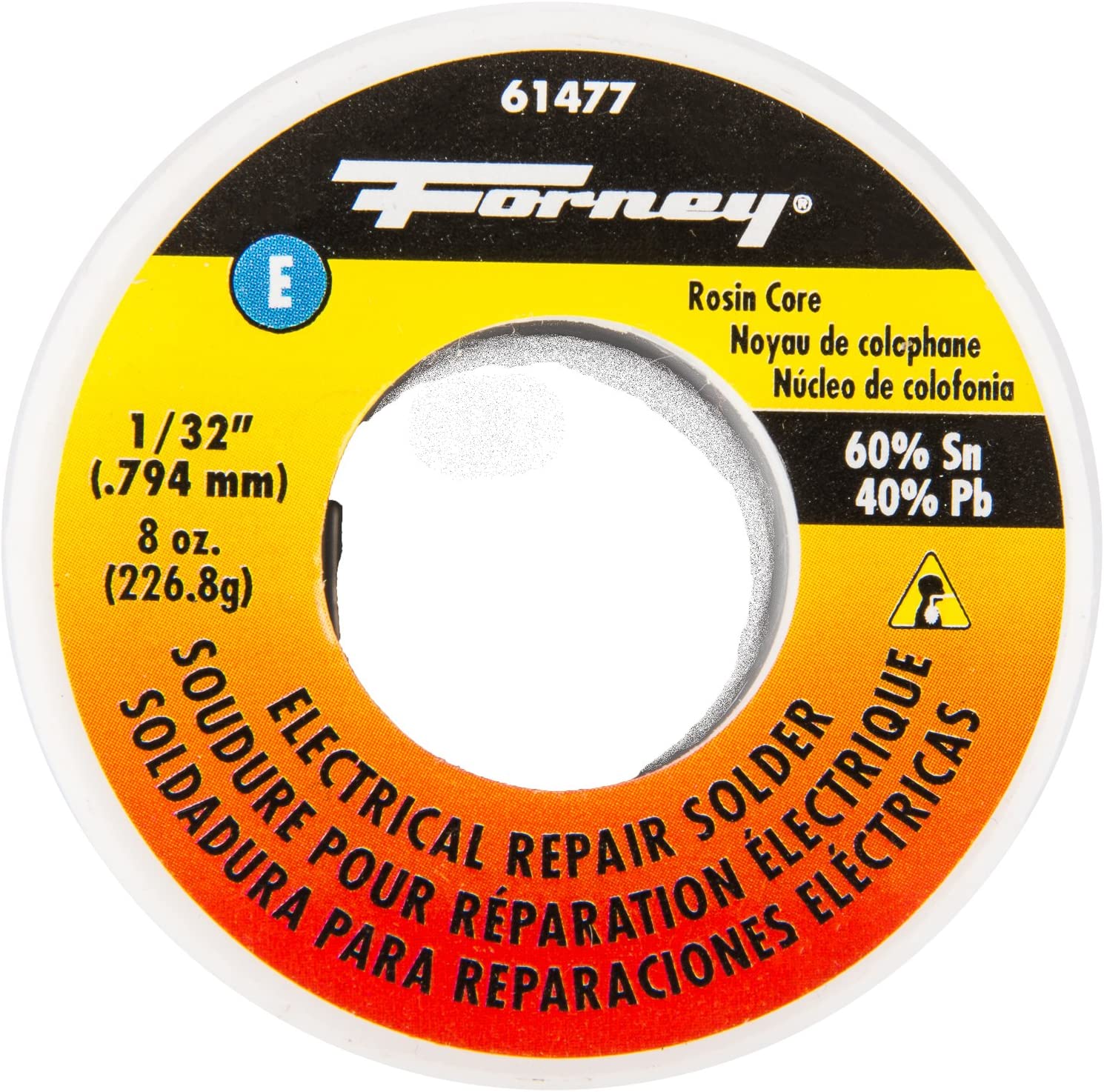 Forney 8 oz 1/32 in Silvery White Rosin Core Electrical Repair Solder Wire
