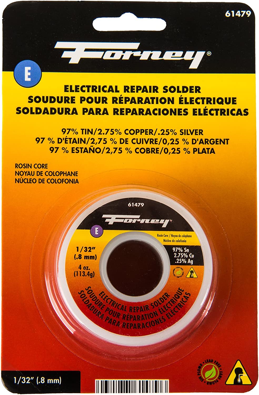 Forney 4 oz 1/32 in White Rosin Core Electrical Repair Solder Wire