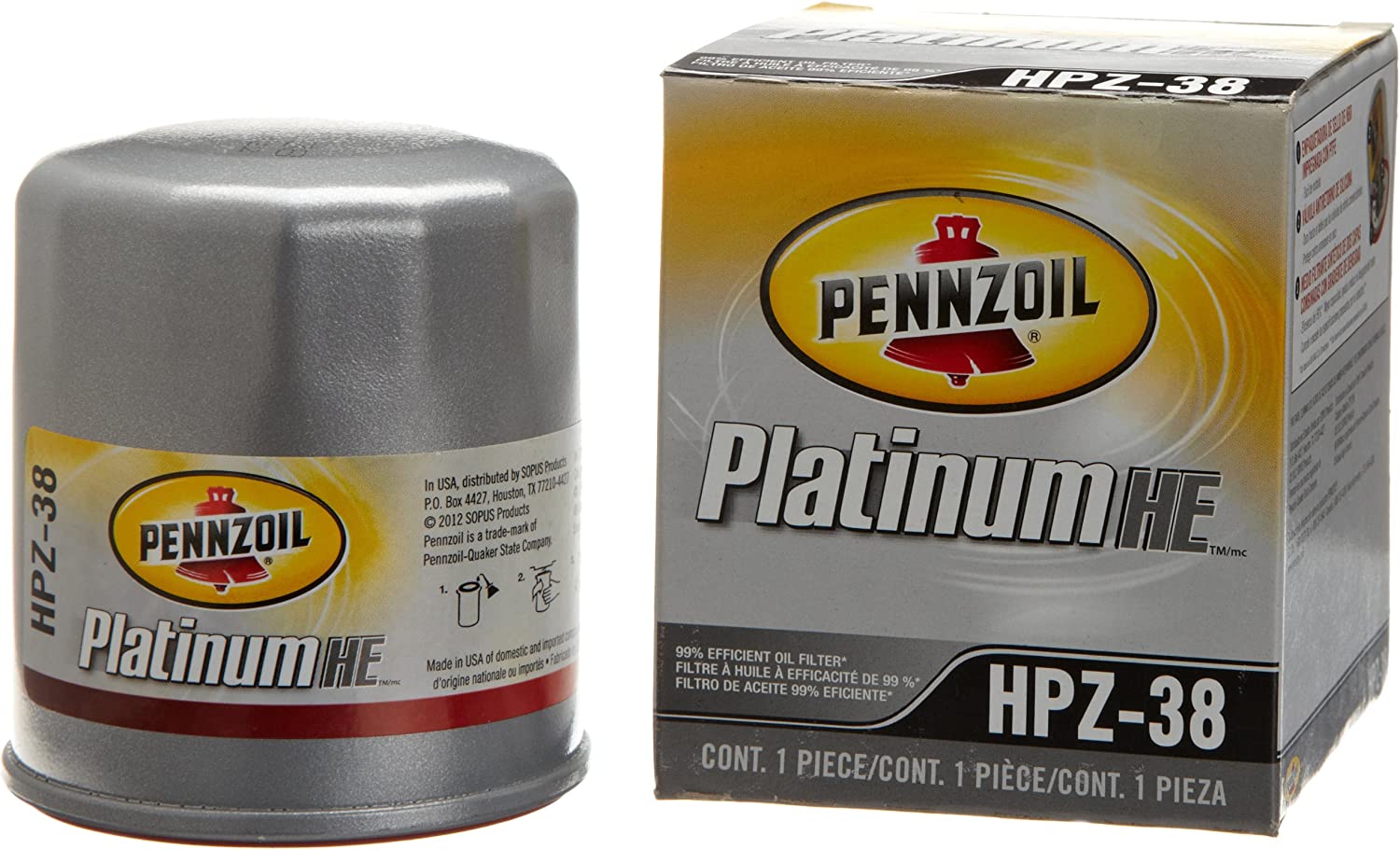 Pennzoil HPZ38 Platinum Spin-On Oil Filter