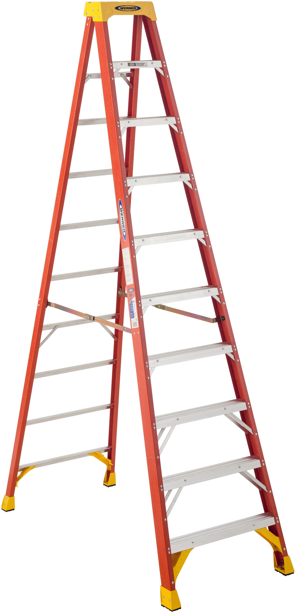 Werner Type IA Fiberglass Step Ladder - 10 ft
