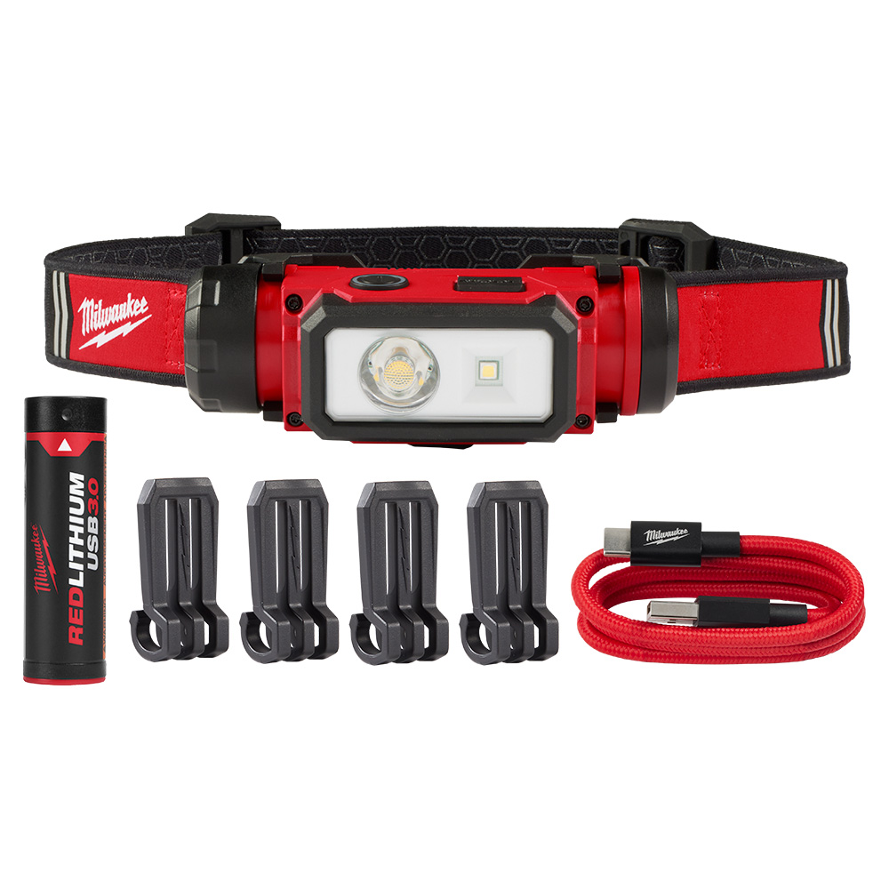 GET ALONE ★★★ Milwaukee REDLITHIUM™ USB Hard Hat Headlamp