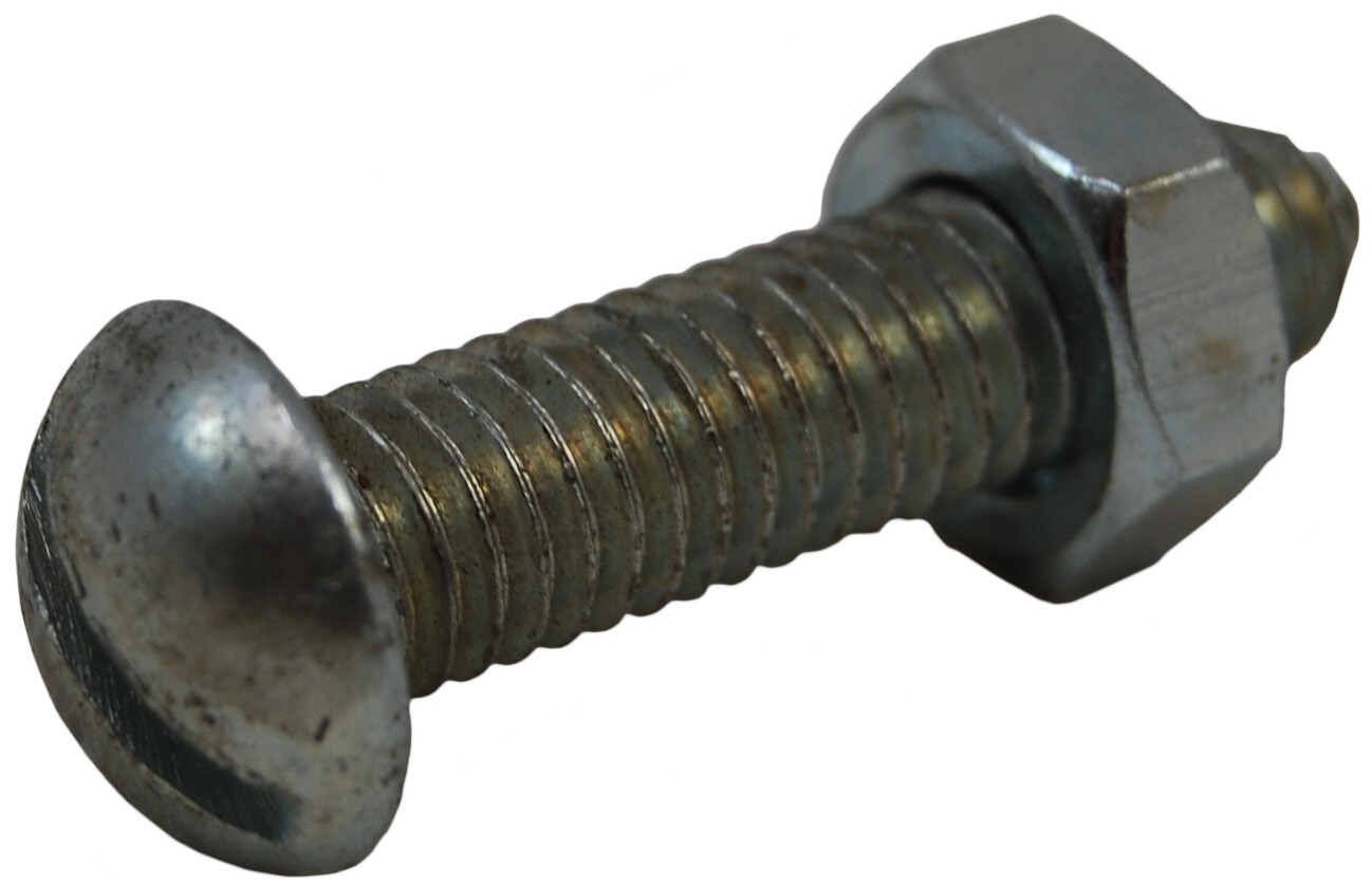 5/16-18 x 1 in. Slotted Round Head Stove Bolt, Zinc