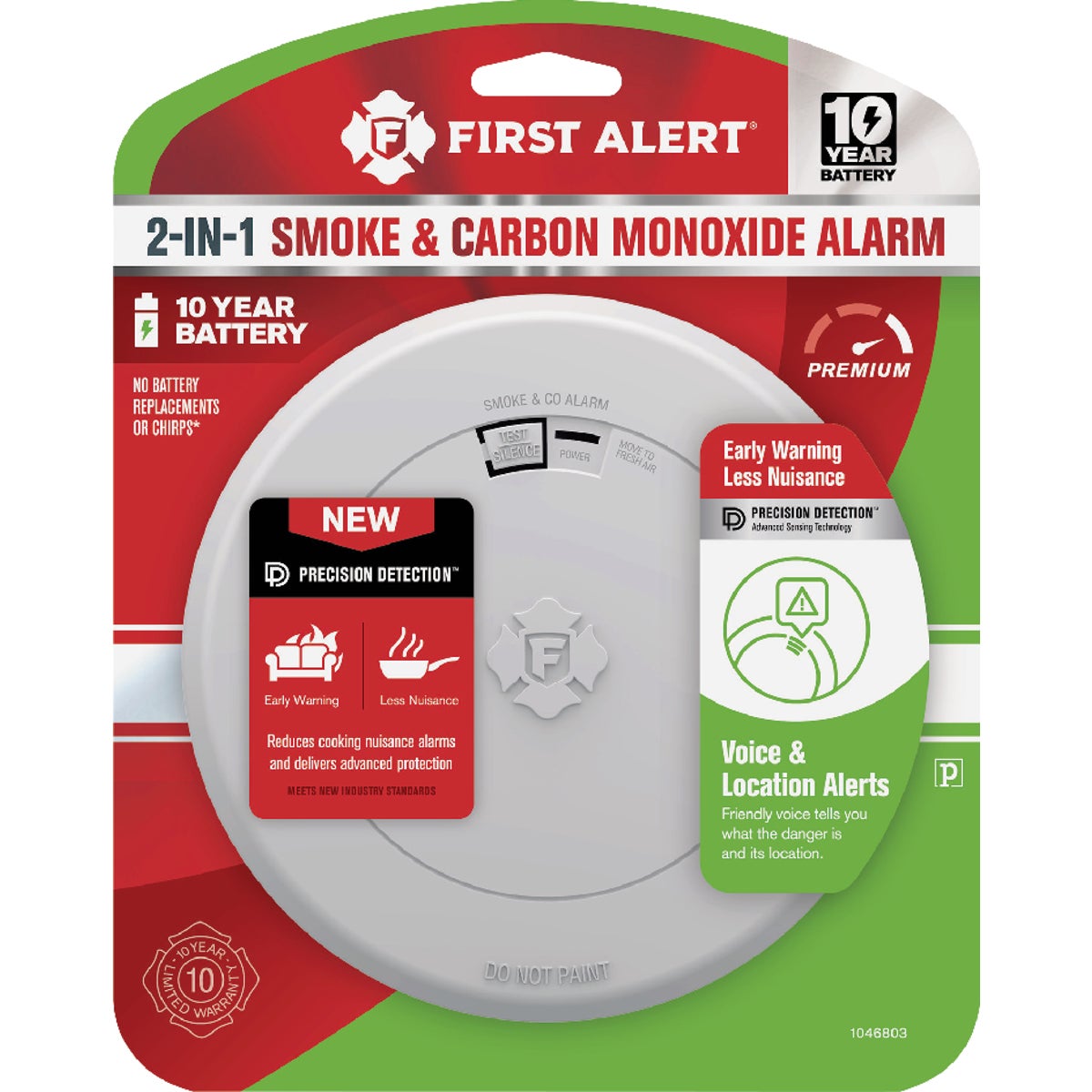 FIRST ALERT First Alert SMCO210V 2-In-1 10-Year Battery