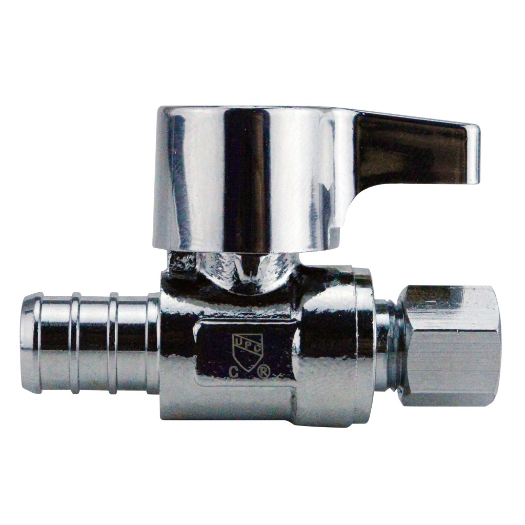 Apollo® 1/2 x 1/4 in PEX x OD Brass Ice Maker Straight Stop