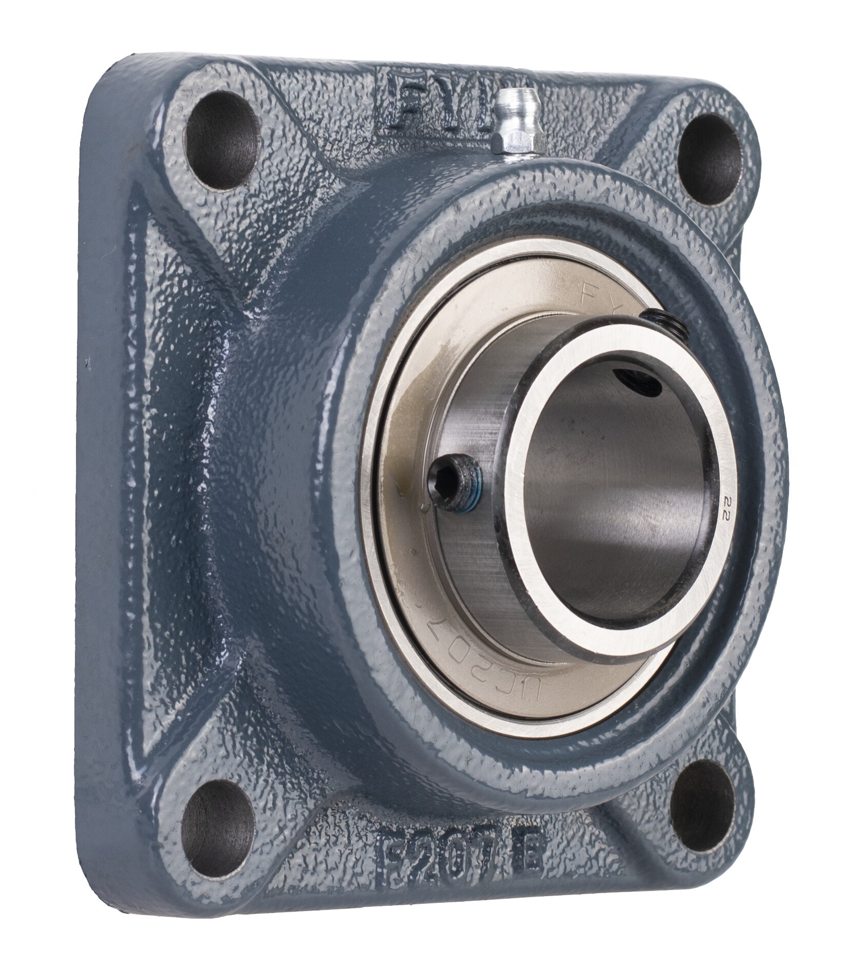 FYH Premium 4 Bolt Flange Bearing, 2" Set Screw Lock, Extended Race