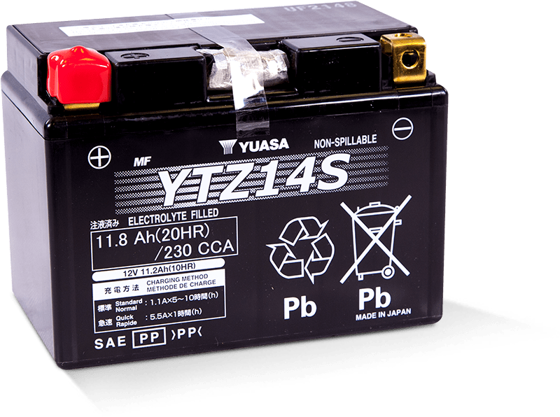 YUASA 12V-14Ah バッテリー　ハーレー Kawasaki Ninja ZX-14R Yuasa Battery - Maintenance Free