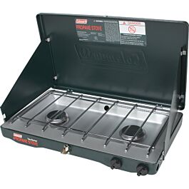 coleman 2burner powerhouse stove 91年製 Coleman Guide Series Powerhouse Dual Fuel Gas Camping Stove