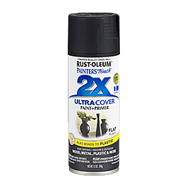 Rust-Oleum 249127 Painter's Touch Multi Purpose Spray Paint, 12-Ounce, Flat  Black