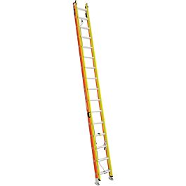 Werner GlideSafe 32 Ft. Fiberglass Tri Rung Extension Ladder with 300 Lb. Load Capacity Type IA Duty Rating