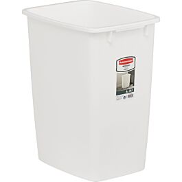 Rubbermaid 36QT Open Wastebasket, White (Pack Of 2) - Durable, Easy-Clean Trash Can For Home Or Office