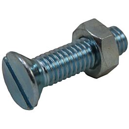 5/16-18 x 1 in. Slotted Flat Head Stove Bolt, Zinc