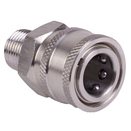3/8" Quick Connect x 3/8" Male NPT Stainless Steel Socket