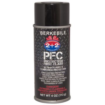 BERKEBILE 2+2® Protection First Class BPFC-A4 4 oz Aerosol Solvent Rust & Corrosion Protectant Lubricant