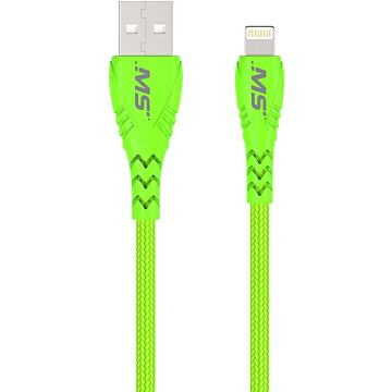 MobileSpec MB06723 10 ft PVC Hi-Vis Green Charge & Sync Lightning to USB Cable
