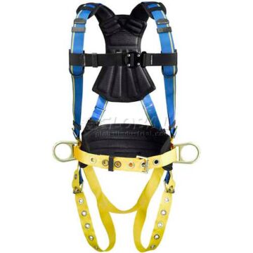 WERNER® H132104 XL 425 lb Black/Blue/Yellow Construction Safety Harness