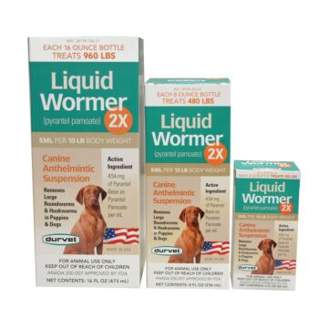Durvet Animal Health Products durvet 7-45801-01170-0 2 oz Puppies and Adult Dogs Double Liquid Wormer™ 2X