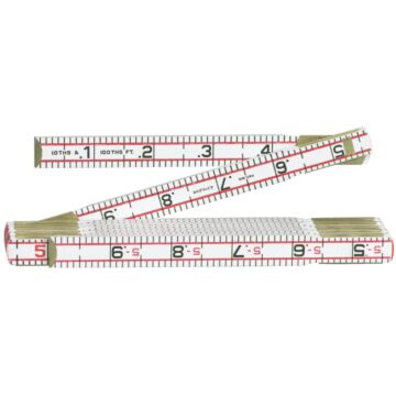 6' x 5/8" Engineer's Scale Wood Rule Red End®