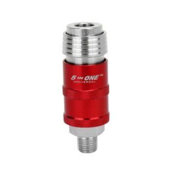 Milton 5 In ONE™ 1/4 in MNPT Universal Safety Exhaust Quick-Connect Industrial Coupler