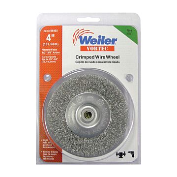 Weiler 4 in 1/2 - 3/8 in Fine Wire Wheel