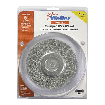 Weiler 5 in 5/8 - 1/2 in Coarse Wire Wheel