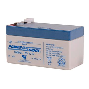 Power Sonic PS-1212 12 V 1.3 Ah at 10 hr, 1.4 Ah at 20 hr ABS Plastic Rechargeable Sealed Lead Acid Battery