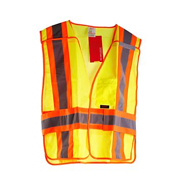 GSS SAFETY ® 1803-MD/XL M/XL 100% Polyester Hi-Vis Lime Expandable Breakaway Safety Vest